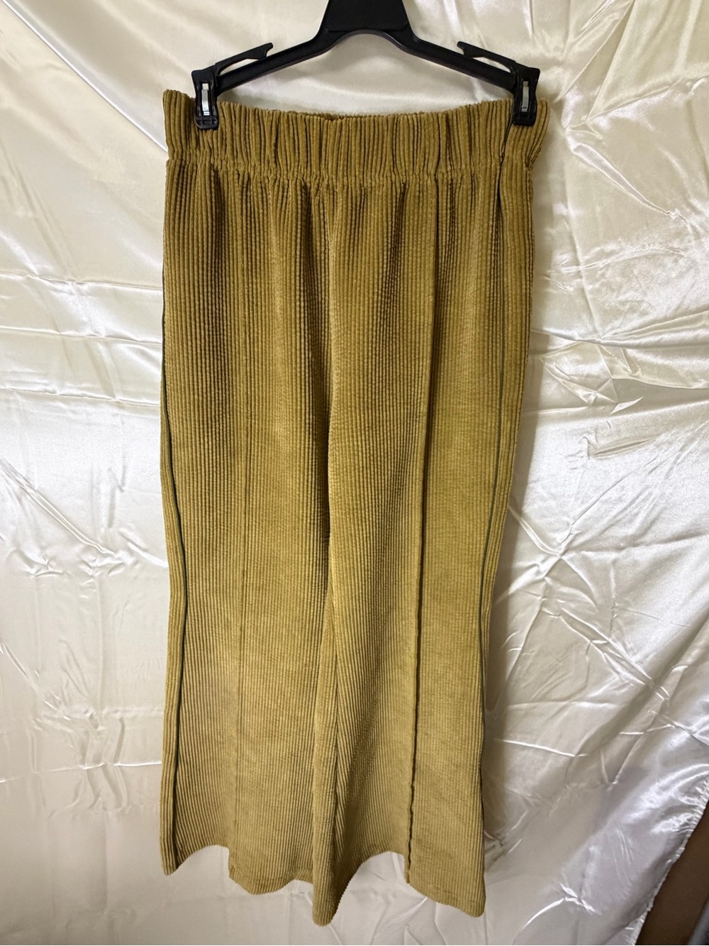 BDG Urban Outfitters Corduroy Wide Leg Pants Small Olive Mustard Pull On Y2K